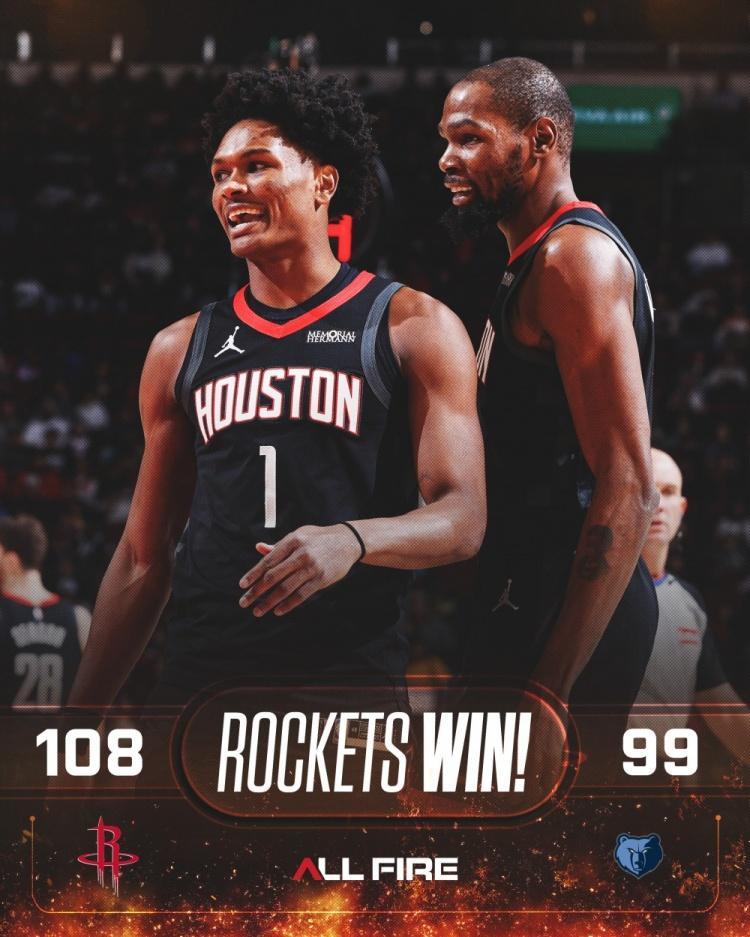 开云-火箭队三喜临门！2连胜到手，双核轰66分，阿门14助攻创生涯新高