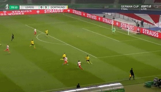 【德国杯】桑乔哈兰德各两球 多特4比1莱比锡RB捧杯